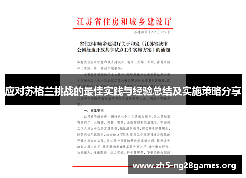 应对苏格兰挑战的最佳实践与经验总结及实施策略分享
